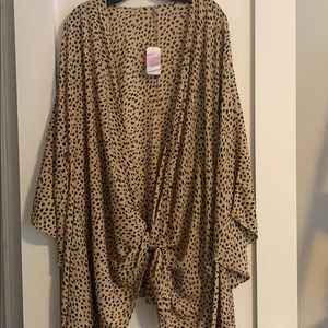 Forever 21 Cheetah Kaftan Swim Cover-up